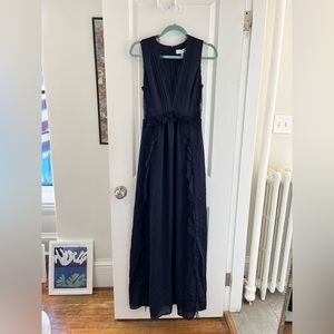 NWT Reiss Odette Lace Trim Gown in Navy